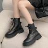 British Style Martin Boots 2025 Autumn New Thin Tube Shoes Trendy Ins Platform Locomotive Short Boots Children