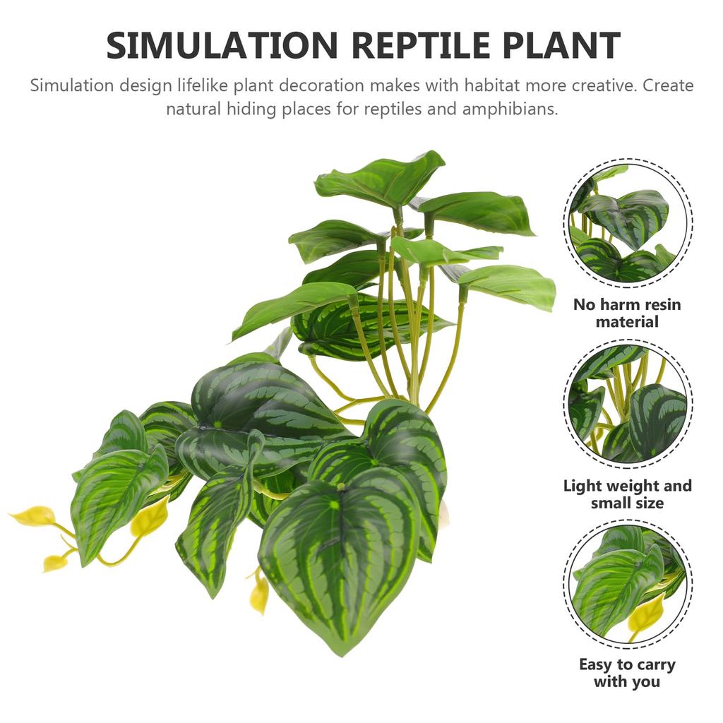 POPETPOP Artificial Plant Decoration Reptile Climbing Plant Turtle Tank Plant Reptile Plant Decor Reptile Accessories