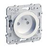 Prise de courant encastrée 2P+T - SCHNEIDER ELECTRIC - Odace - blanc - bornes sans vis - fixation par griffes
