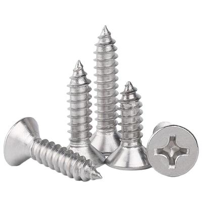 BingYu BY-456 304 Stainless Steel Phillips Flat Head Self-Tapping Countersunk Screws