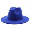 eBay Monochrome Light Board Men's and Women's Hats, Simple Woolen Top Hat, Flat-brimmed Big-edged Jazz Hat.