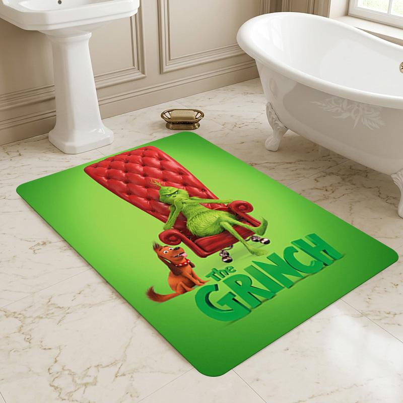 Grinch Throne Living Room Non-Slip Area Rug Soft Carpet for Bedroom Game Playroom Sofa Office Home Decor Doormat Christmas Gift C9211467