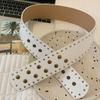 Snap Button Wide Women's Belt Gothic Dress Jeans Belt Vintage Rivet Waist Belt  Spicy Girls