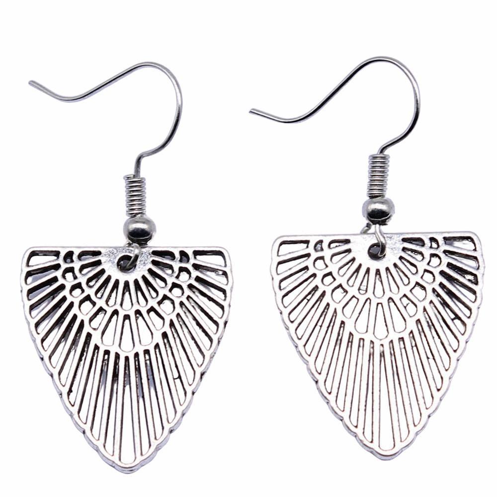 Filigree Teardrop Dangle Earrings Vintage Boho Leaf Drop Earrings For Women Ethnic Retro Jewelry