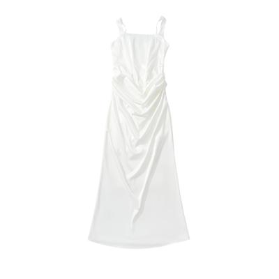 2025 Chic Sweetheart Square Neck Sleeveless Long Evening Gown - Sexy Slim Fit with Open Back