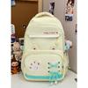 The new schoolbag is high-value, fresh and sweet, and the backpack is light for junior high school students to travel and large-capacity backpack.