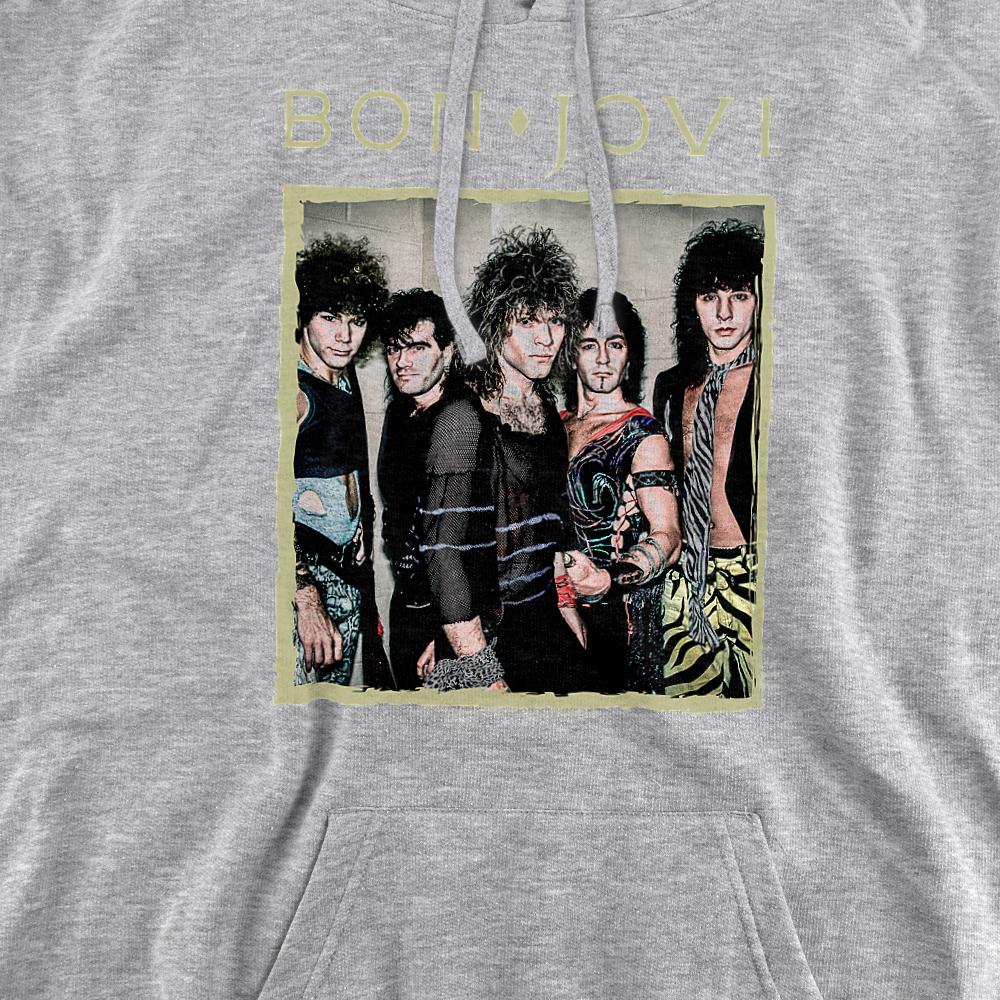 Bon Jovi Unisex Adult Framed Heather Hoodie