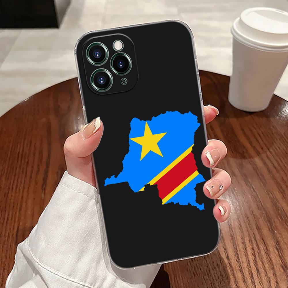 Demokratische Republik Kongo Flagge Hülle Für Apple iPhone 17 16 15 14 13 12 11 Pro Max 16 Plus 16E 17Air 17Pro Handyhülle Silikon