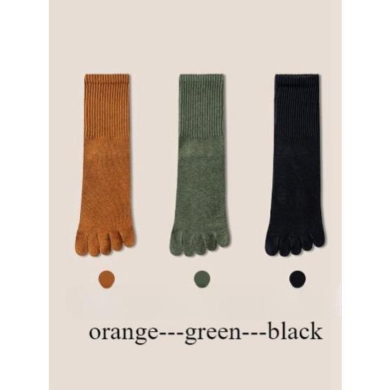 3 Pairs Five Finger Socks Women Autumn Spring Middle Tube Sports Socks with Separate Fingers High Quality Cotton Toe Socks