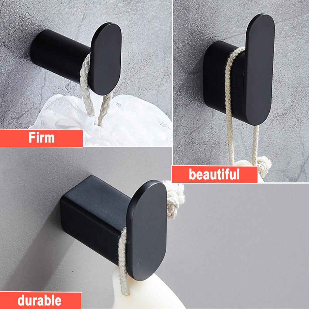 Bathroom Hook Stainless Steel Hanger Adhesive Hanging Wall-mounted Hooks Decoration Towels Rack Supplies Bathrobe Toilet