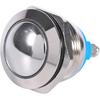 Majatou Push Button Switch, 19mm Waterproof Car Metal Shell Momentary Raised Top Push Button Switch, Car Metal Push Button Horn Momentary Switch 12V