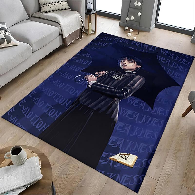 1pc Rainy Night Mystery Carpet for Playroom Bedroom Living Room Sofa Home Decor,kids Game Area Rug Non-slip Floor Mat Y82683