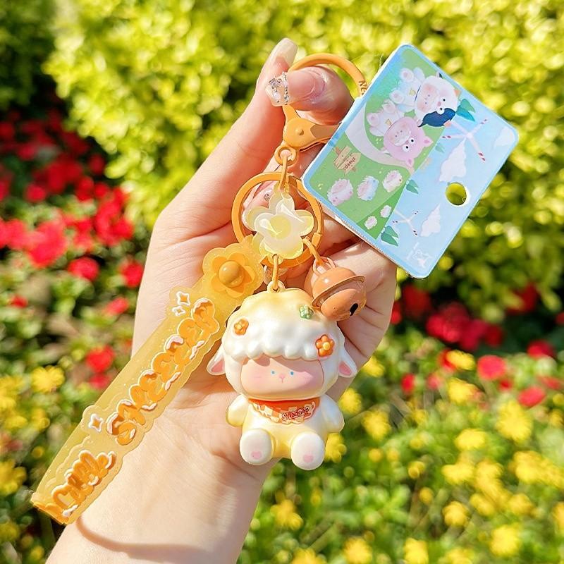 Scarf Sheep Cartoon Keychain Cute Backpack Pendant Decoration Holiday Gift