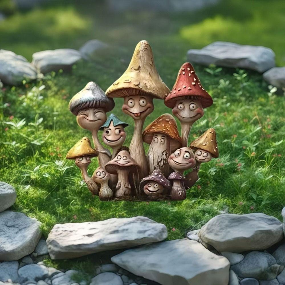 Acrylic Garden Signage Cute Creative Mini Figurine Multi Functional Waterproof Garden Floor Plugs Lawn