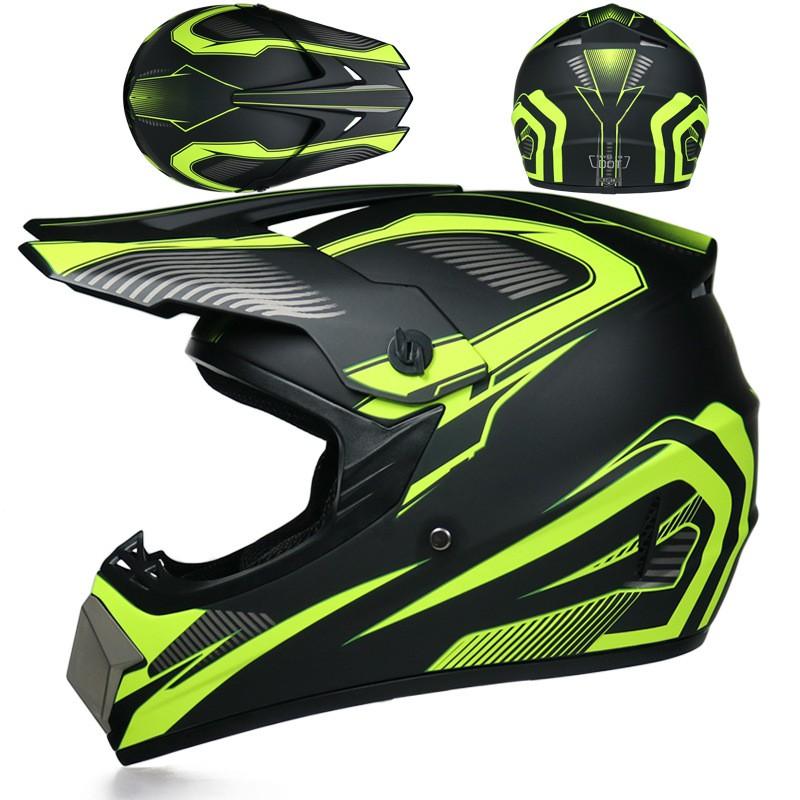 Lightweight Full Face Off-Road Motorcycle Helmet Dirt Bike ATV Trail Riding With Ventilation Clear Visor