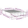 VidaXL Bed Frames Sonoma Grey 120x190 Cm Engineered Wood, Bed, Double Bed, Storage Bed, Bed Base, Furniture 3280599