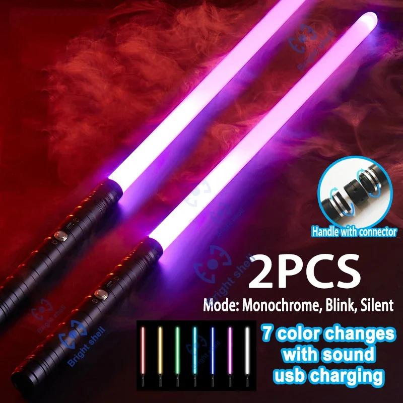 Metal Lightsaber Laser Sword Toys RGB Light Saber 15Color Change Kids Soundfonts Force FX FOC Blaster Toys Jedi Laser Sword Gift