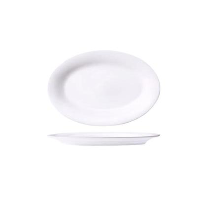 DISHJOY Oval White Ceramic Fish Plates (5-Pack)
