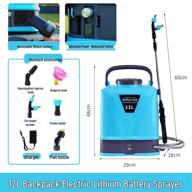 Lithium Battery Backpack Smart Sprayer: High-Pressure Electric Pesticide Sprayer for Gardens