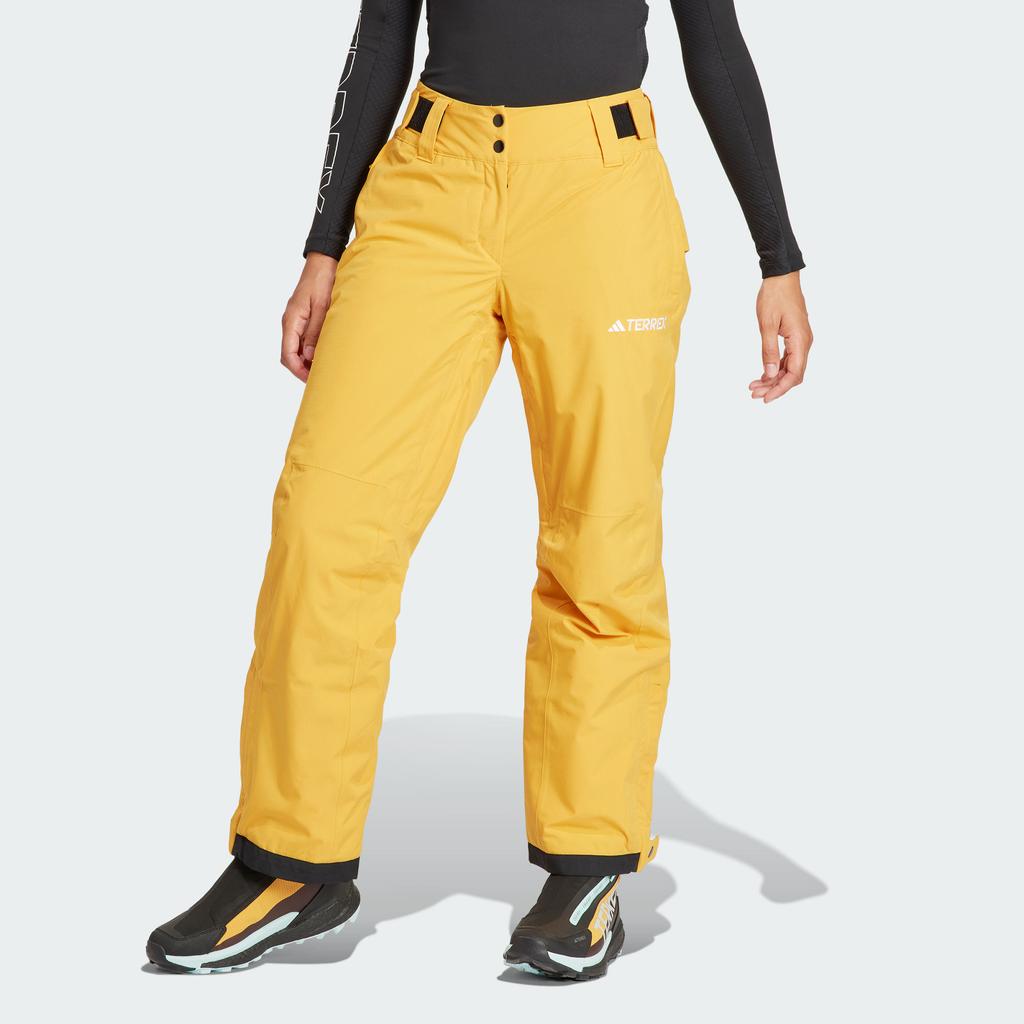 Adidas Xperior 2L Insulated Pants Solid Color Logo Outdoor Sports Straight Leg Ski Pants Women Pants Yellow IL9044