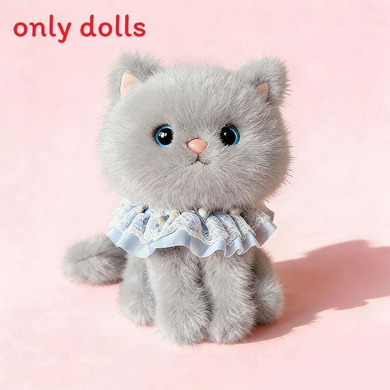 

Plush Cat Doll Toy For Kids Kids Girls Soft Stuffed Animal Gift 25cm сірий колір