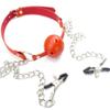 Adult Sex Products  Women's Mouth Stoppers with Chains Breast Clip Props Couples Flirting and Fun Sex Toys SM Sex Tool for Woman