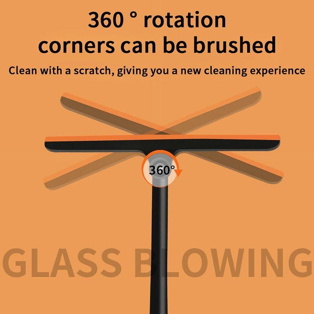 Wall-mounted Window Cleaner Wiper 3in1 Glass Scrub Scraping  Home Washing Tool