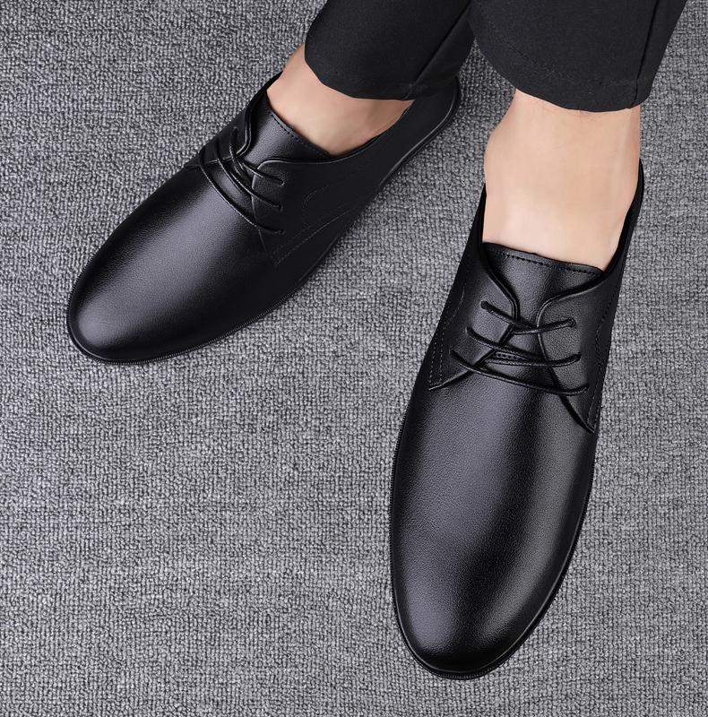 Pánské boty z pravé kůže, pohodlné, pro volný čas, klasické, pro muže, obchodní boty, univerzální, pánské, nazouvací, šněrovací, oxfordské boty