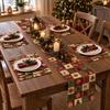5 Pack Christmas Table Runners, Plaid Christmas Tree Ball and Snowflake Pattern Table Decor for Kitchen, Dining and Coffee Table