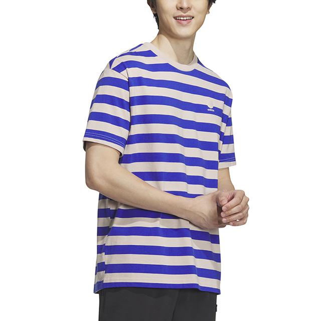 adidas Neo T Shirts Unisex Blue Crew Neck Moderate Straight Fit IA4976