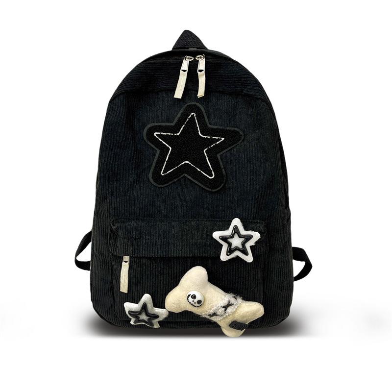 Schoolbag Star School Bag Female Japanese ins Nylon Large Capacity College Style Backpack Middle School Student Backpack New