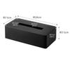 Yamazaki Tissue Regular W26 x D13 x Hides Tissue 5584 Case, Size, Black, Approx. H7.5cm, Tower, Package, Cover,