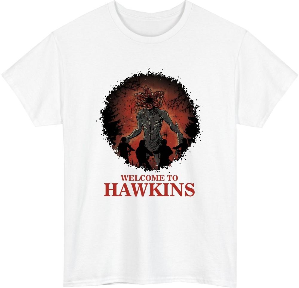 Hawkins Horror TShirt Retro Monster Graphic Tee Dark SciFi Shirt