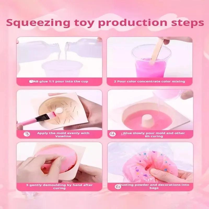 DIY Taba Squishy Kit Set Liquid Gel, Liquid Silicone Squishy Making Kit Perfect Kawaii Taba Squishy Cat Claw Cartoon Characters