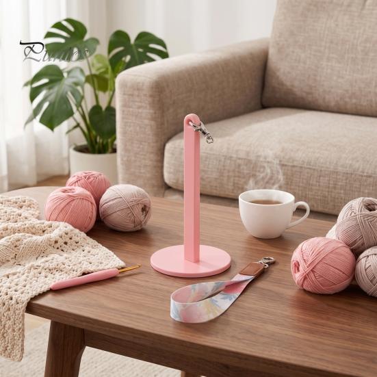 Knitting Yarn Holder Portable Wrist Holder, Ball Dispenser for Crocheting, Knitting, Crocheting Spinner Stand with Strap, Gift Crochet Lovers Storage