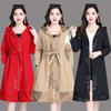 Popular Trench Coat Women's Mid Length Korean Windbreaker Spring Autumn Fashion Style Large Size Coats Trend Top 5XL