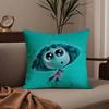 Cartoon I-Inside O-Out Pillow Case Anti-dustmite Pillowcase Invisible zipper silky short plush Sofa cushion cover