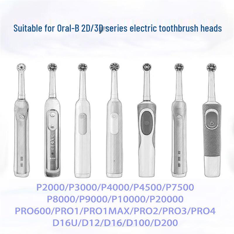 Soft Bristle Rotary Replacement Toothbrush Heads for Oral-B - 5 Pack CN Plug (adapter Included)