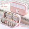 Large Capacity Pencil Case Polka Dot Print Pencil Pouch Multifunctional Stationery Pouch  Students