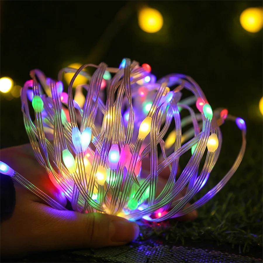 20M 50M 100M PVC Christmas Garland Light Outdoor Plug In Christmas Tree Rope Fairy Light Waterproof Tube String Light