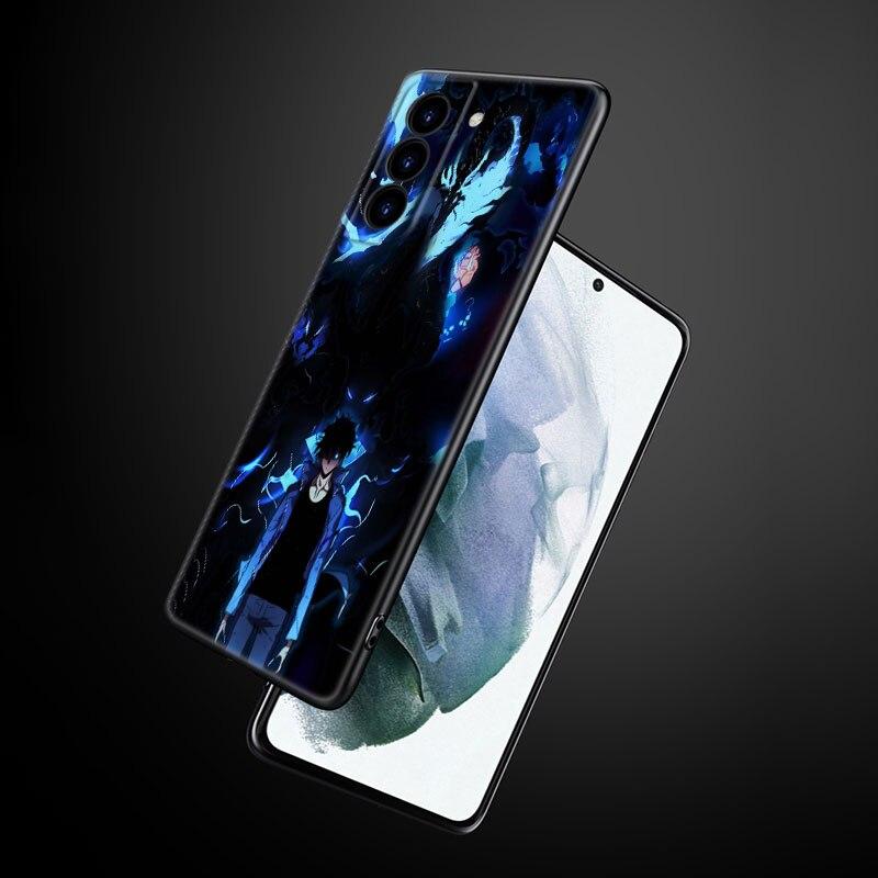 Anime Solo Leveling Handyhülle für Samsung Galaxy S22 Pro S21 S20 Ultra FE S10 Lite 5G S10E S9 S8 Plus Weiche schwarze TPU-Hülle