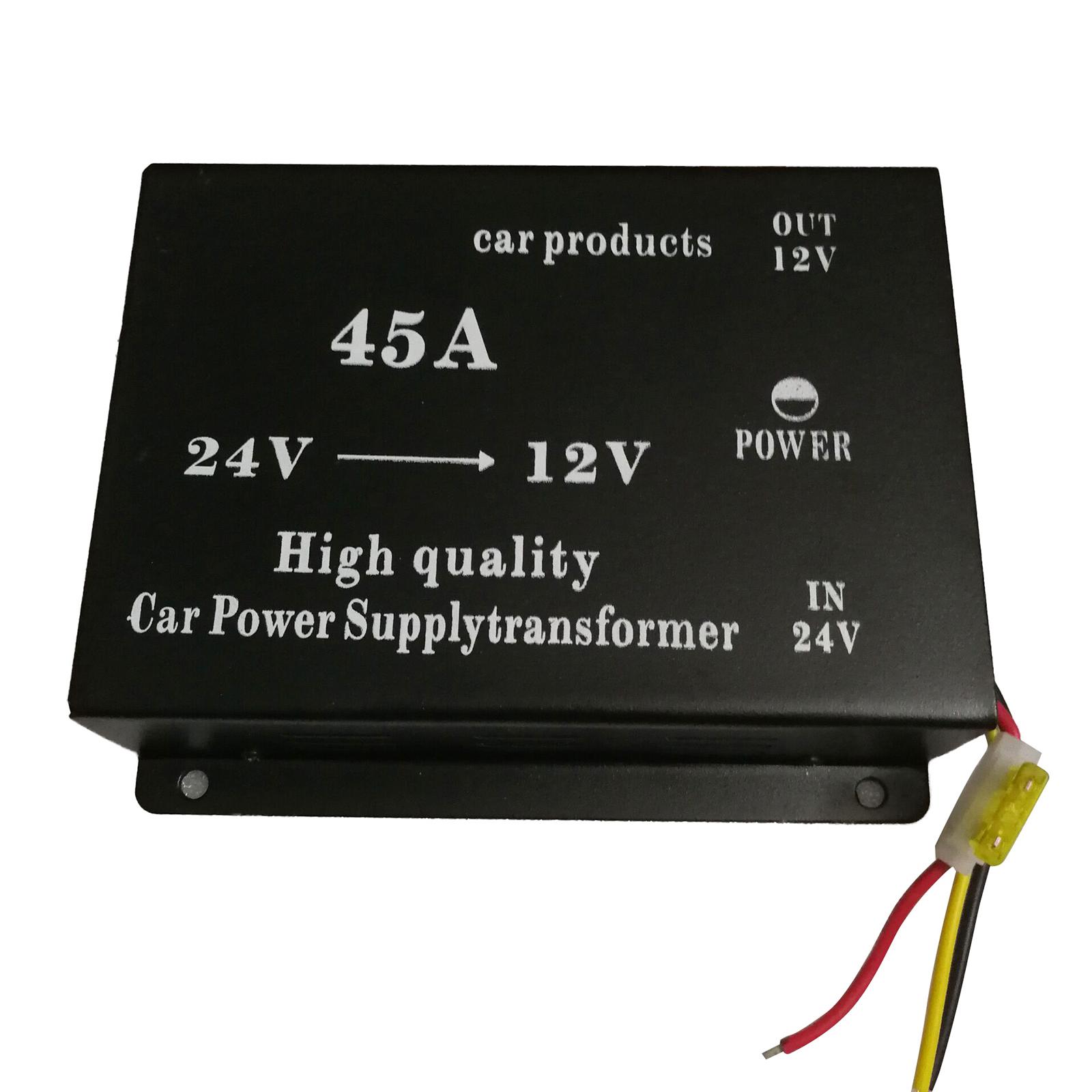 

Vehicle Power Converter 45A, Converts 24V To 12V Suitable For Car Electronics Fridges and Vacuum Cleaner Safe Operations 1