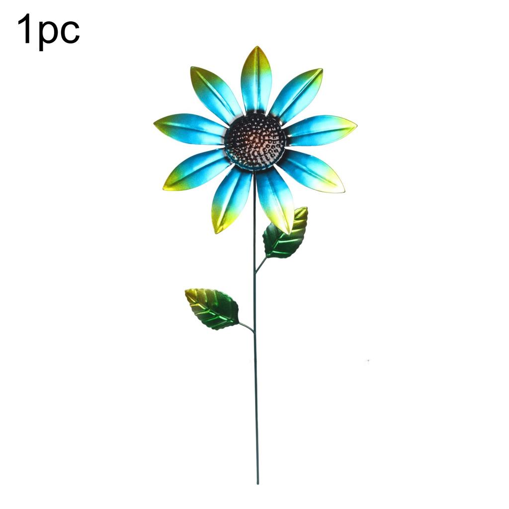 Colorful Metal Sunflower Garden Stakes Decorative Outdoor Flower Ornaments for Outdoor Yard Patio and Lawn Decoration