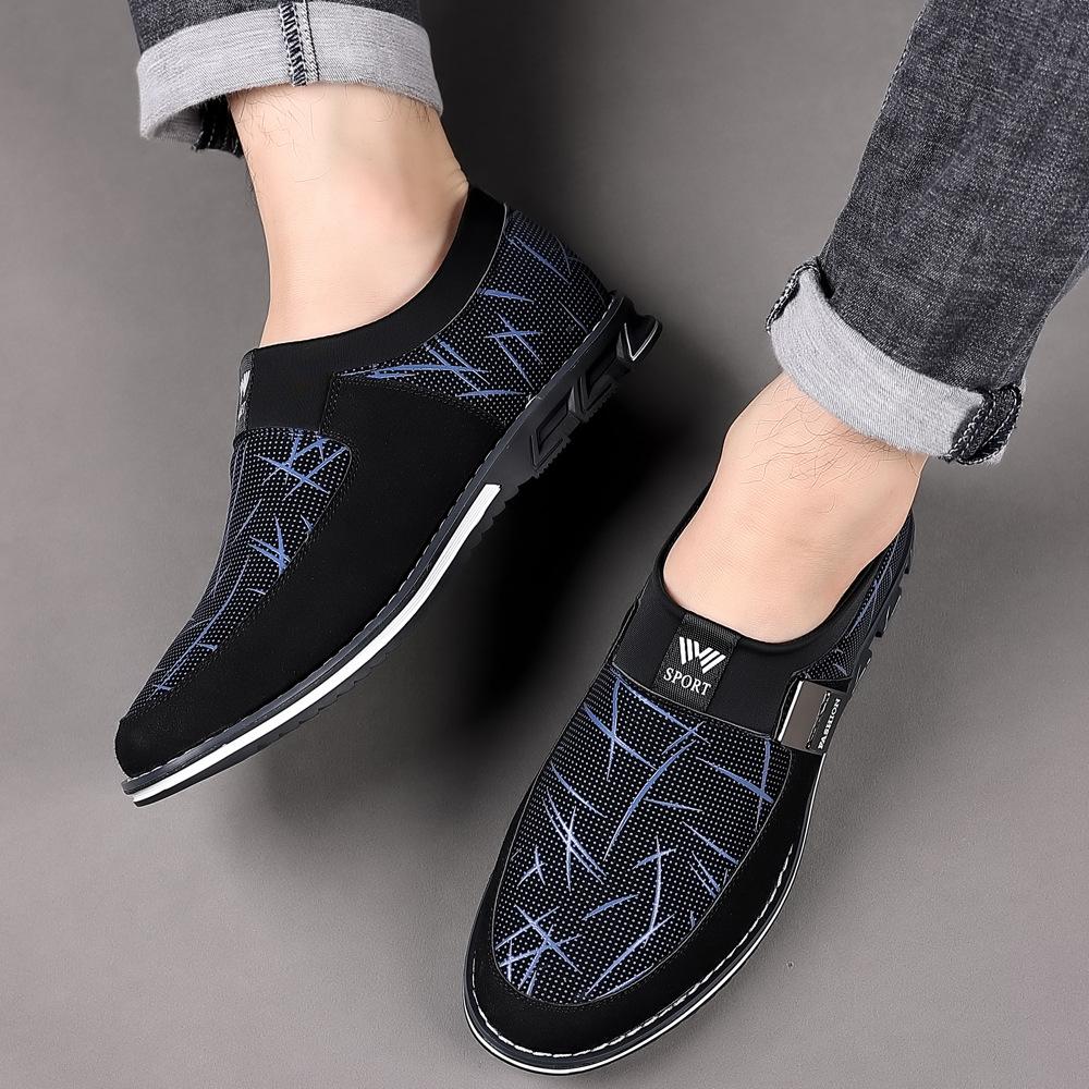 2025 ny mode casual läderskor färgmatchande trend fotöverdrag stor storlek herrskor utrikeshandelsskor 3737