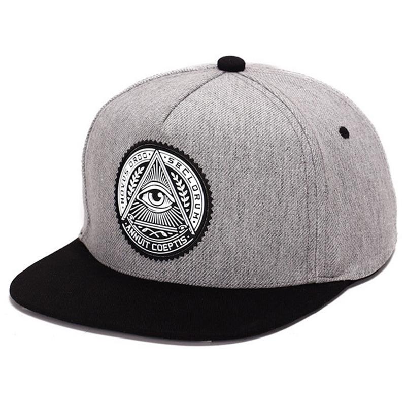 

Модная бейсболка с украшением для глаз, регулируемая хлопковая кепка в стиле хип-хоп, кепка Snapback, спортивная кепка, кепка дальнобойщика серый