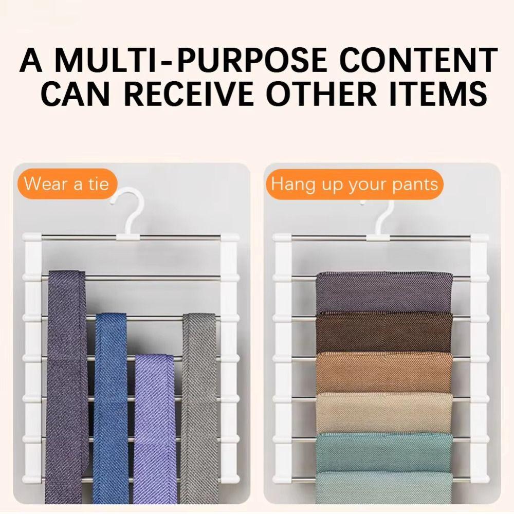 Stainless Steel Trousers Clip Foldable Closet Organizer Durable Hangers