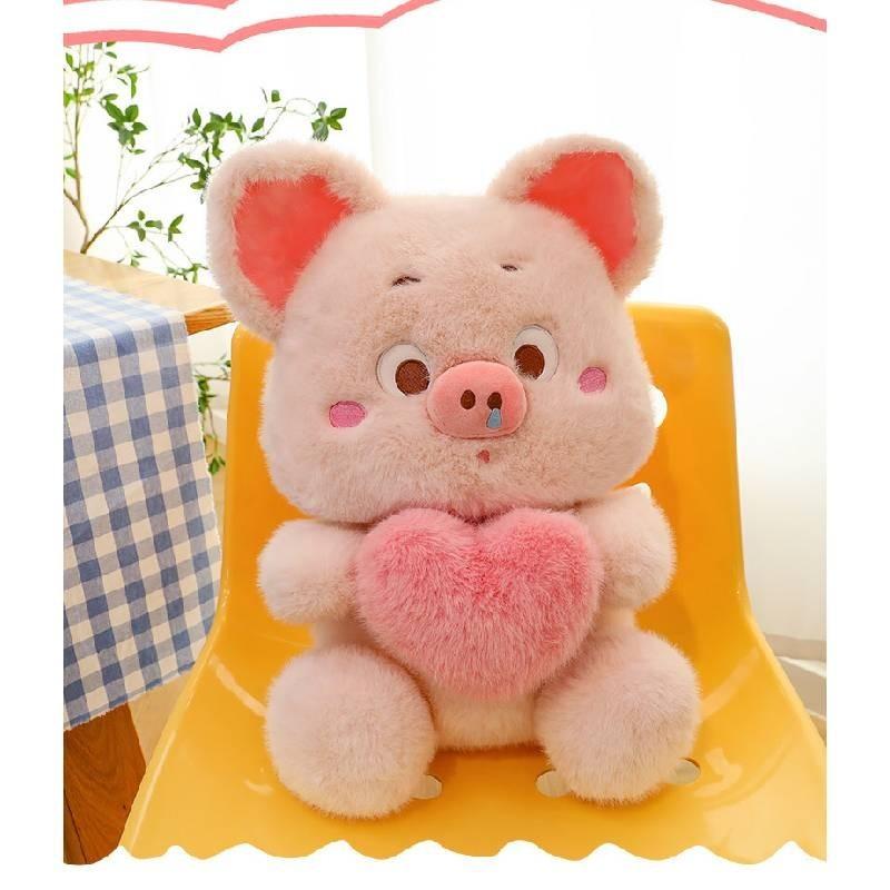 Cute Pig Plush Toy Stuffed Animal Doll For Kids Sofa Pillow Decor Pink 35cm