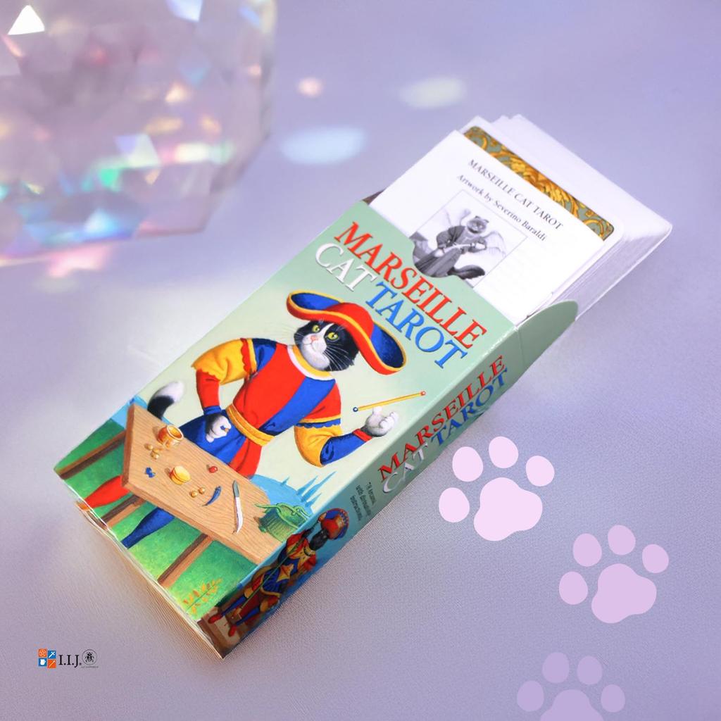 Marseille Cat 78 Marseille Tarot Card with Japanese Authentic I.I.J Tarot, Cards, Edition, Reading, Cat, Instructions,