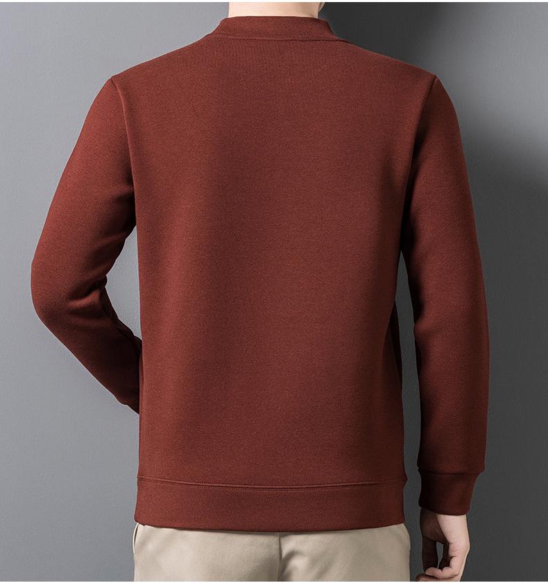 Herren Warmer Fleece-Pullover mit halbem Stehkragen und Plus-Samt - Verdickte Innenschicht für Herbst/Winter 2025