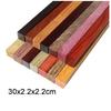 30x2.2x2.2cm Perline Vuote Buddha in Palissandro Piccola Foglia Sandalo Rosso Stella Dorata Bastoncini Quadrati in Legno per Realizzazione Braccialetti di Coppia